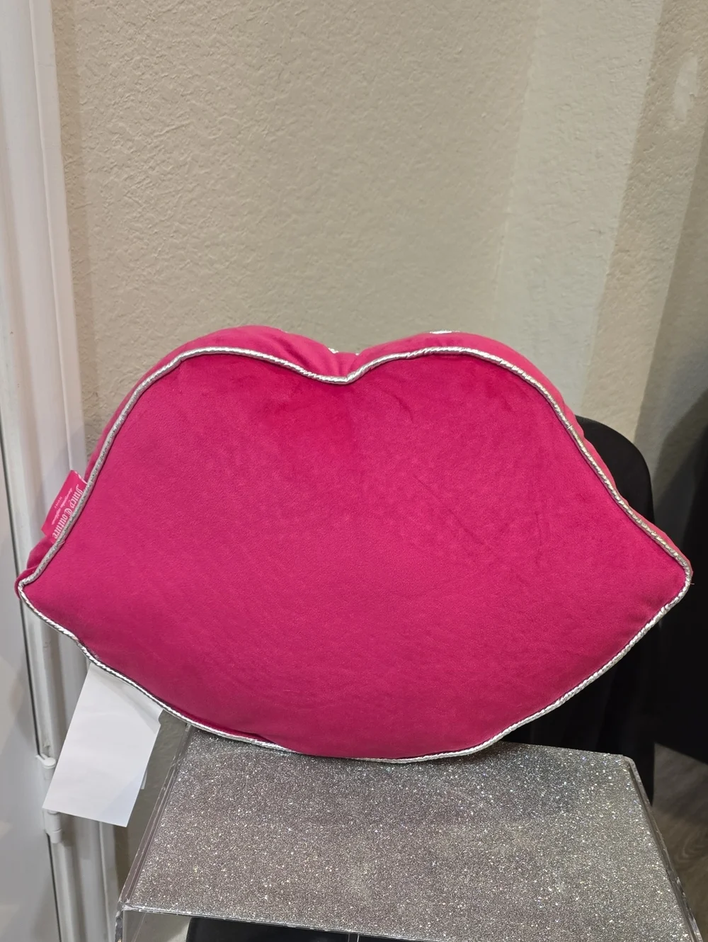 Juicy Couture Home Studded Lip-Shaped Decorative Accent Pillow